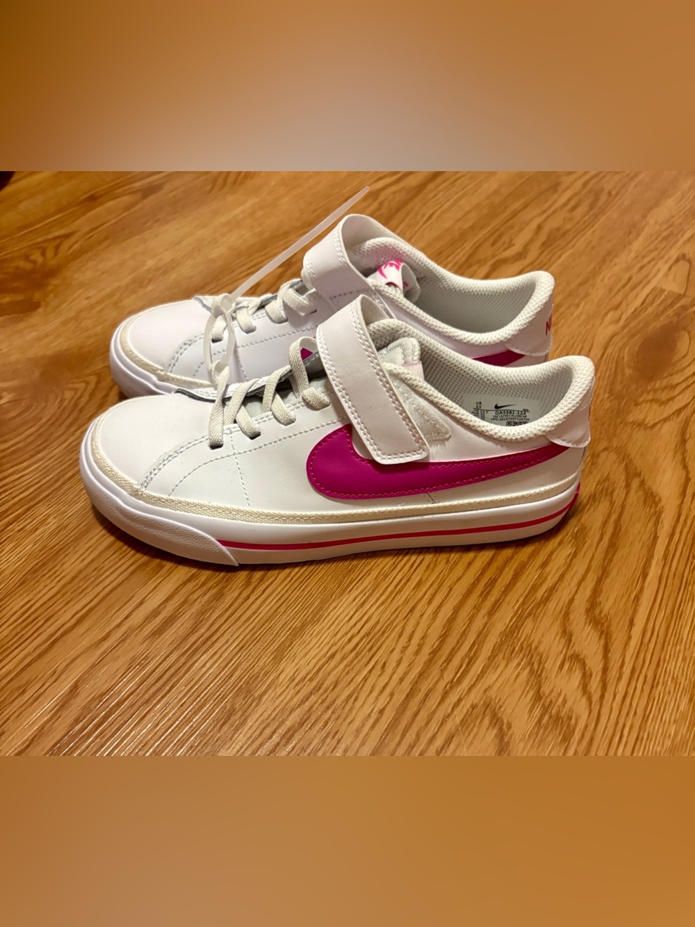 Nike Kids White and Pink Low-Top Sneakers - 1Y